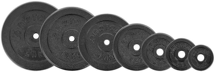 Enero fit, obciążenie żeliwne, czarne, 1 kg, fi26,5