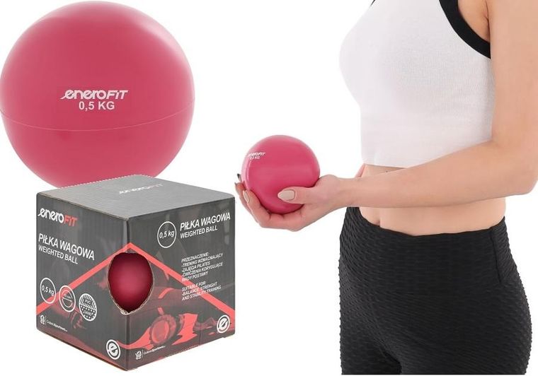 Enero, Fit, piłka wagowa z obciążeniem, różowa, 0,5 kg
