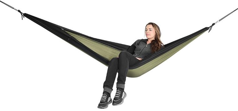 Enero, hamak turystyczny z moskitierą, 2-osobowy, zielony, 270-140 cm