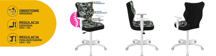 Entelo, Duo, krzesło młodzieżowe z podłokietnikami, wzrost 146-176,5 cm, moro