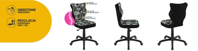 Entelo, Petit, krzesło biurowe, wzrost 159-188 cm, moro