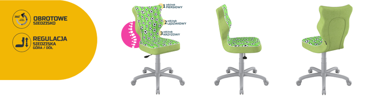 Entelo, Petit, krzesło biurowe, wzrost 159-188 cm, piłki