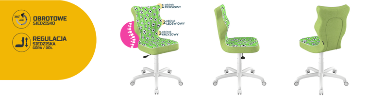 Entelo, Petit, krzesło biurowe, wzrost 159-188 cm, piłki