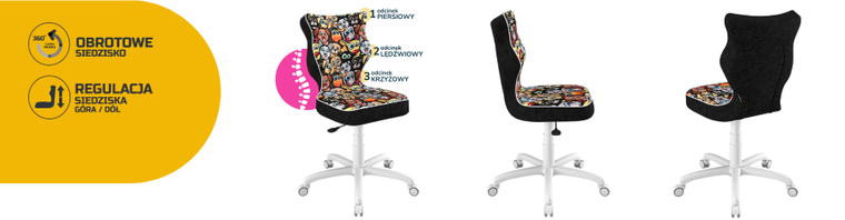 Entelo, Petit, krzesło biurowe, wzrost 159-188 cm, zwierzaki