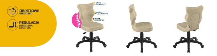 Entelo, Petit, krzesło dziecięce, wzrost 119-142 cm, beżowe