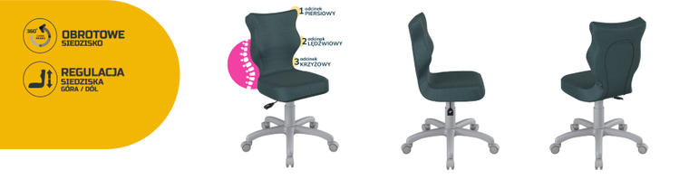 Entelo, Petit, krzesło dziecięce, wzrost 119-142 cm, niebieskie