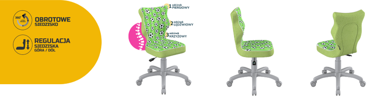 Entelo, Petit, krzesło dziecięce, wzrost 119-142 cm, piłki