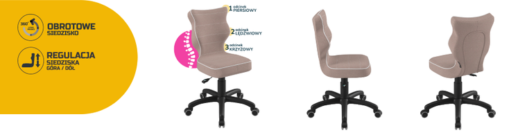 Entelo, Petit, krzesło dziecięce, wzrost 119-142 cm, różowe