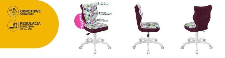 Entelo, Petit, krzesło dziecięce, wzrost 119-142 cm, sowy