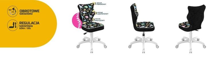 Entelo, Petit, krzesło dziecięce, wzrost 133-159 cm, dinozaury