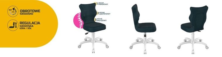 Entelo, Petit, krzesło dziecięce, wzrost 133-159 cm, granatowe