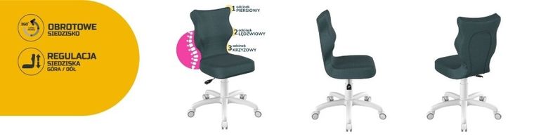 Entelo, Petit, krzesło dziecięce, wzrost 133-159 cm, niebieskie