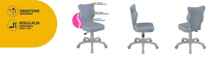 Entelo, Petit, krzesło dziecięce, wzrost 133-159 cm, niebieskie