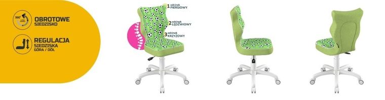 Entelo, Petit, krzesło dziecięce, wzrost 133-159 cm, piłki