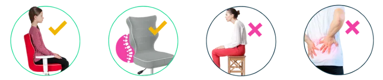 Entelo, Petit, krzesło dziecięce z podnóżkiem, wzrost 133-159 cm, niebieskie