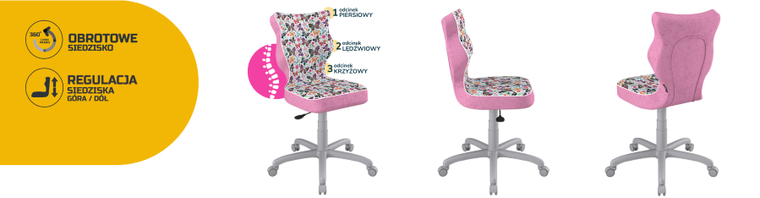 Entelo, Petit, krzesło młodzieżowe, wzrost 146-176,5 cm, motylki