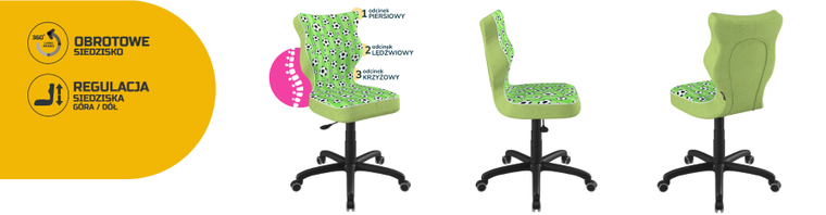 Entelo, Petit, krzesło młodzieżowe, wzrost 146-176,5 cm, piłki