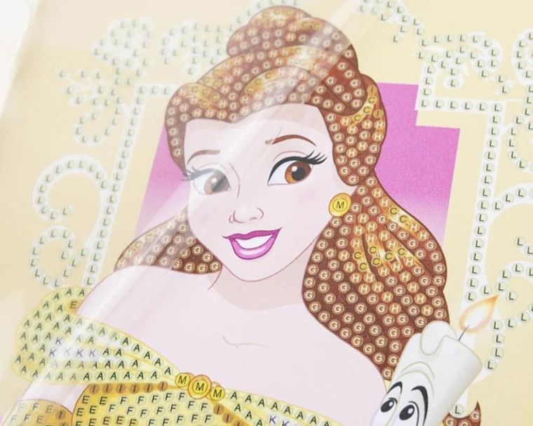 Epee, Księżniczki Disneya, Crystal Art, sekretny pamiętnik z mozaiką diamentową, Bella