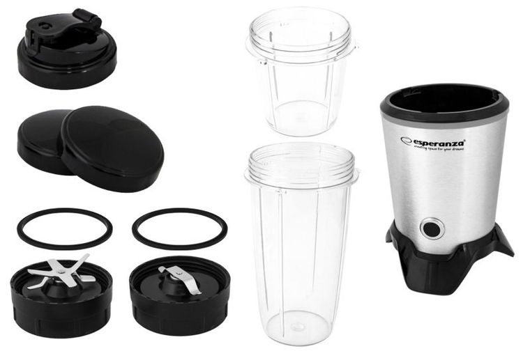 Esperanza, blender sportowy, Master, EKM028, 1000W, czarno-srebrny