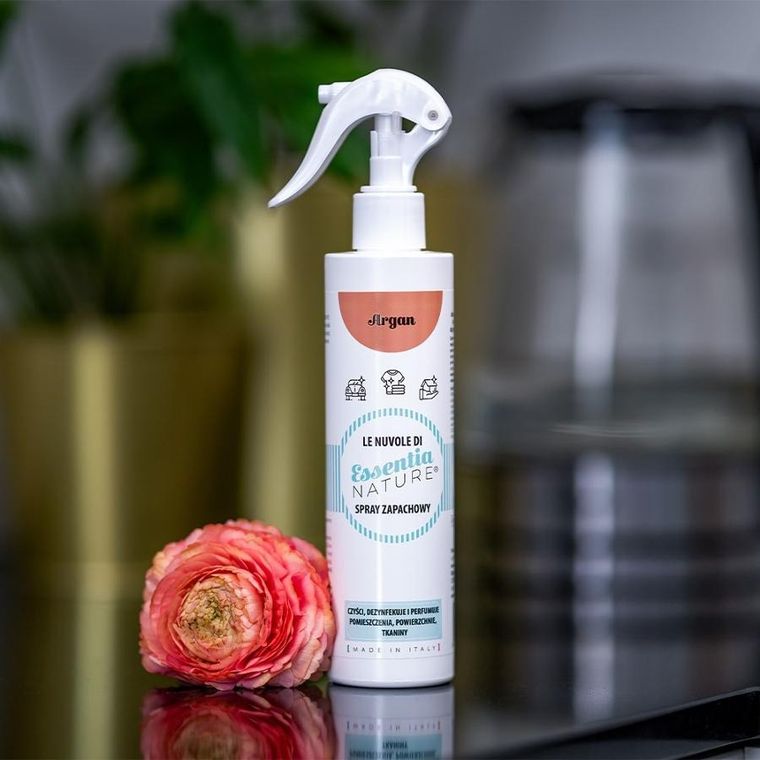 Essentia Nature, odświeżacz w sprayu do tkanin i wnętrz, Argan. 250 ml