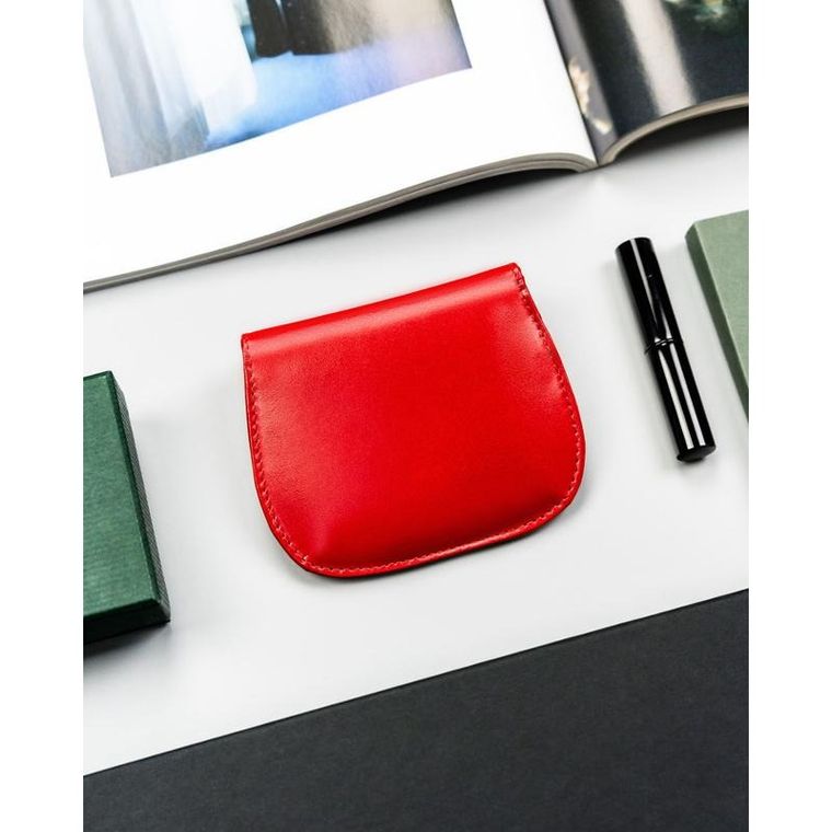 Etui na karty, czerwone, skórzane, 4U Cavaldi