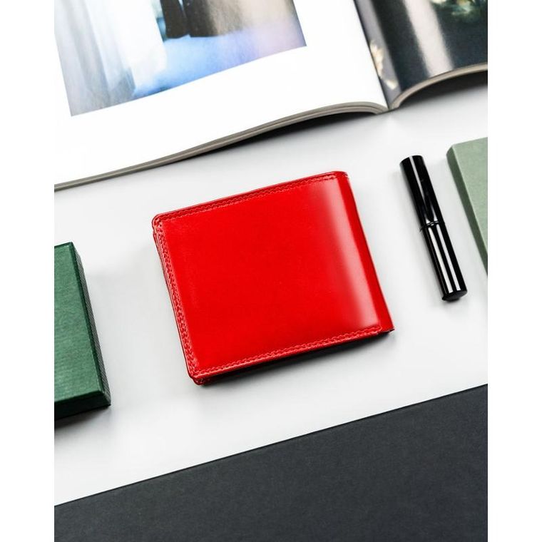 Etui na karty, czerwone, skórzane, 4U Cavaldi