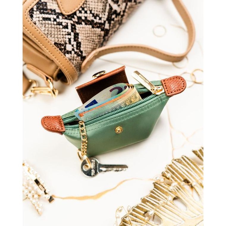 Etui na klucze, jasnozielone, skóra ekologiczna, Peterson