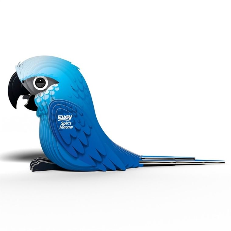 Eugy, układanka 3D, Papuga Ara Srebrzysta