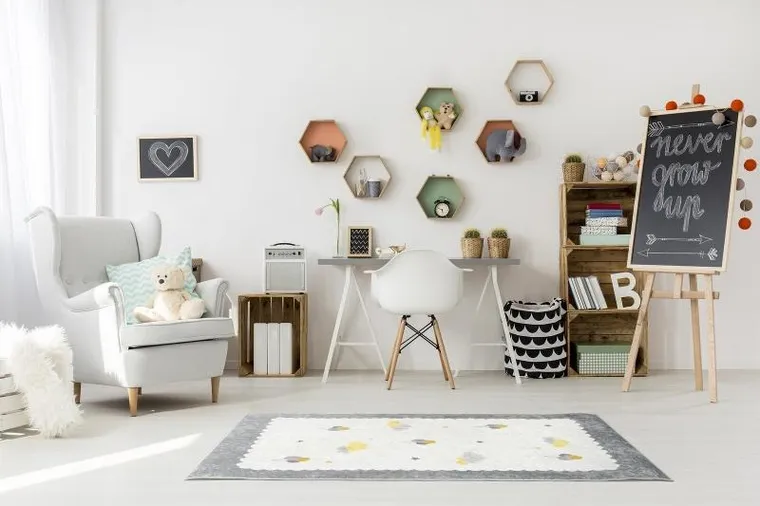 Eurofirany, dywanik dziecięcy, 80-150 cm, popielaty