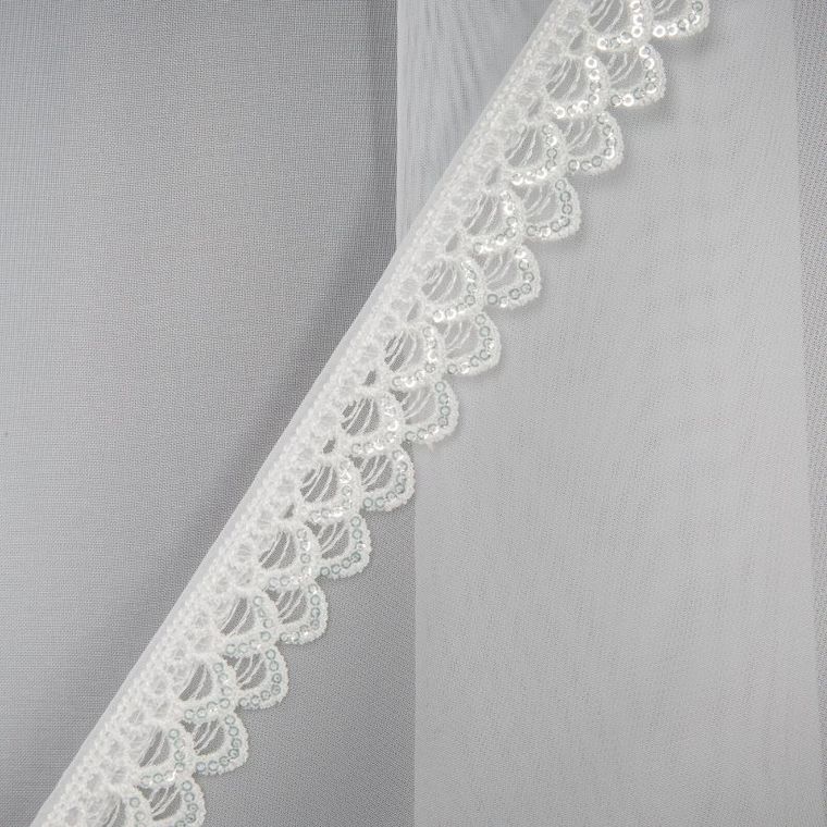 Eurofirany, firana gotowa, Caroline, na taśmie, 400-250 cm, biały