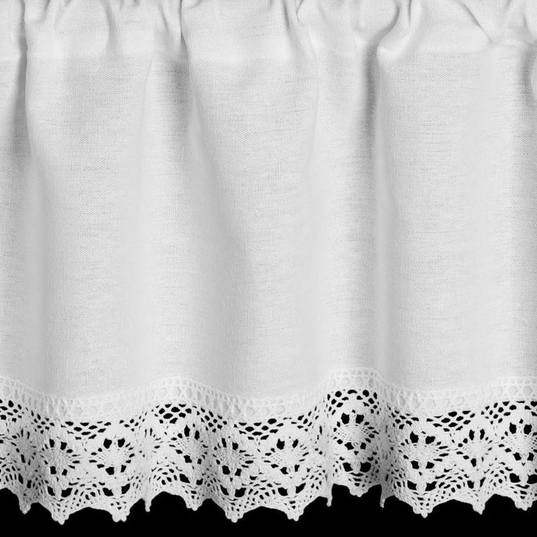 Eurofirany, firana gotowa, Clarie, na taśmie, 150-30 cm, biały