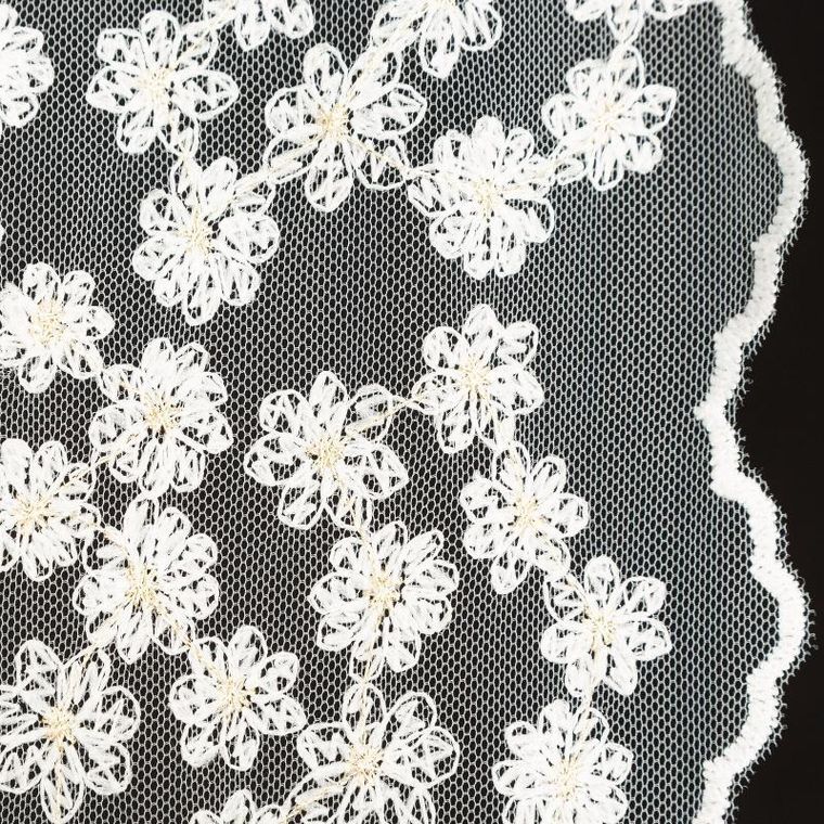 Eurofirany, firana gotowa, Daisy, na taśmie, 140-270 cm, biały