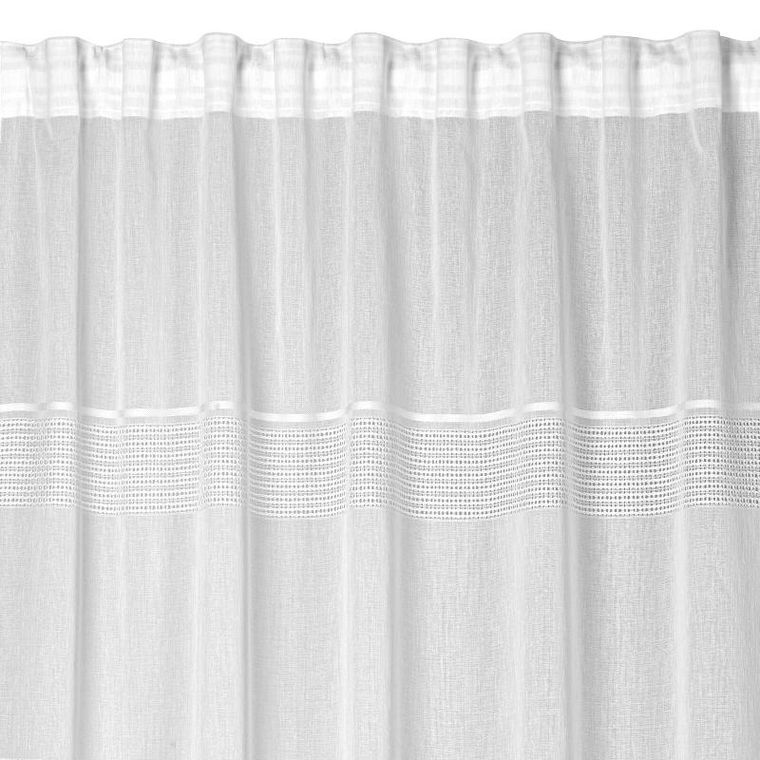 Eurofirany, firana gotowa, Ines, na taśmie, 140-270 cm, biały