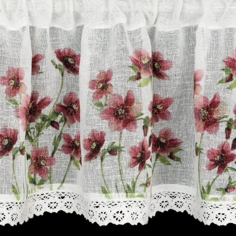 Eurofirany, firana gotowa, Isa, 150-30 cm, bordowy