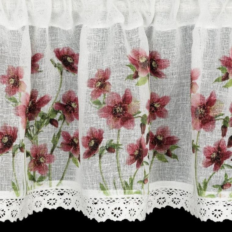 Eurofirany, firana gotowa, Isa, 150-60 cm, bordowy