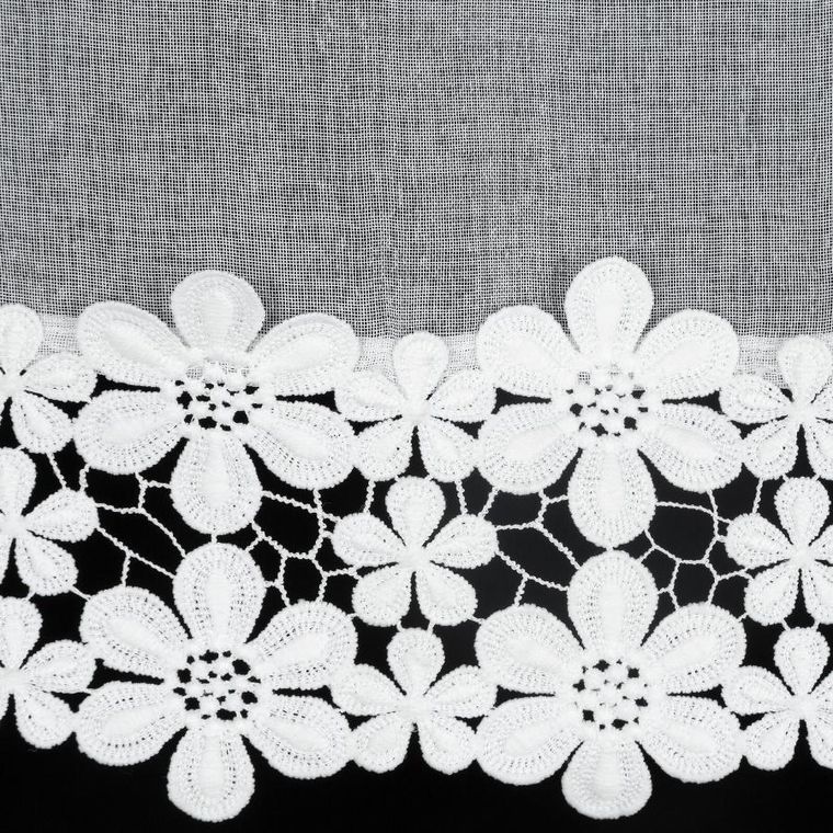 Eurofirany, firana gotowa, Kaja, na szelkach, 150-40 cm, biały