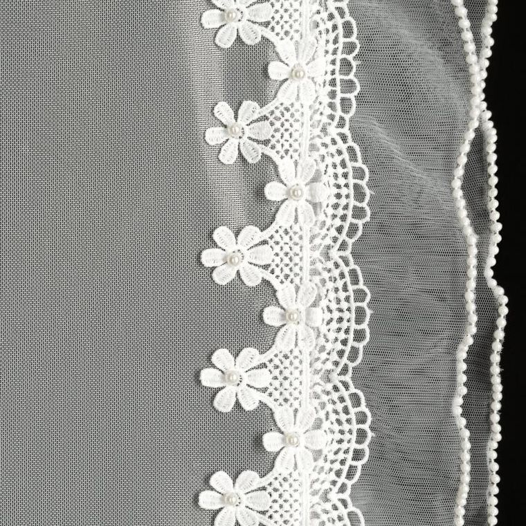 Eurofirany, firana gotowa, Larisa, na taśmie, 140-270 cm, biały