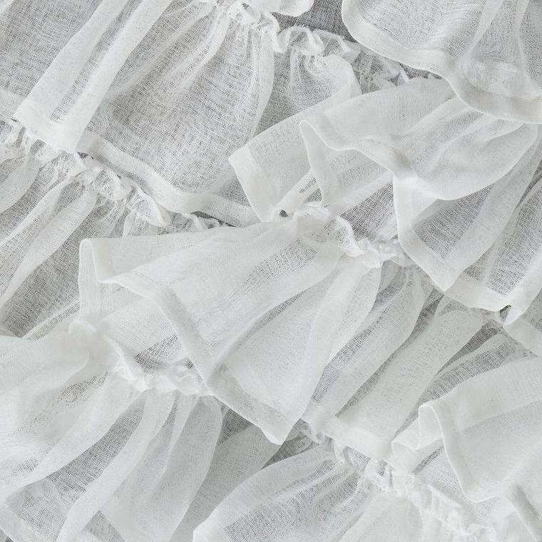 Eurofirany, firana gotowa, Lilia 1, na szelkach, 150-45 cm, biały