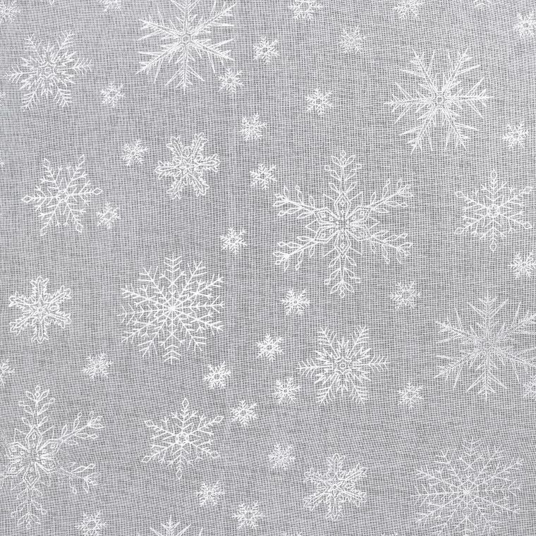 Eurofirany, firana świąteczna, Snow, 140-250 cm, biały