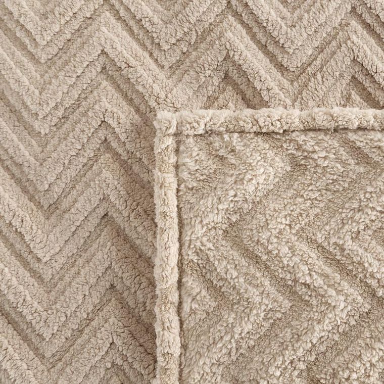 Eurofirany, koc d91 jodła, 200-220 cm, ciemnobeżowy