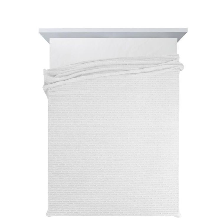 Eurofirany, koc d91, Lisa, 170-210 cm, biały