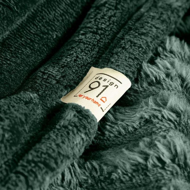 Eurofirany, koc d91 soft, 170-210 cm, ciemnozielony