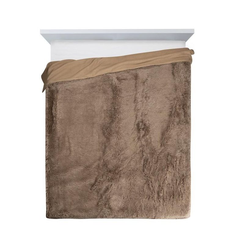 Eurofirany, koc d91 Tifany 1, ciemnobeżowy, 150-200 cm