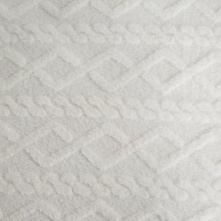 Eurofirany, koc d91, warkocz biały, 150-200 cm, biały