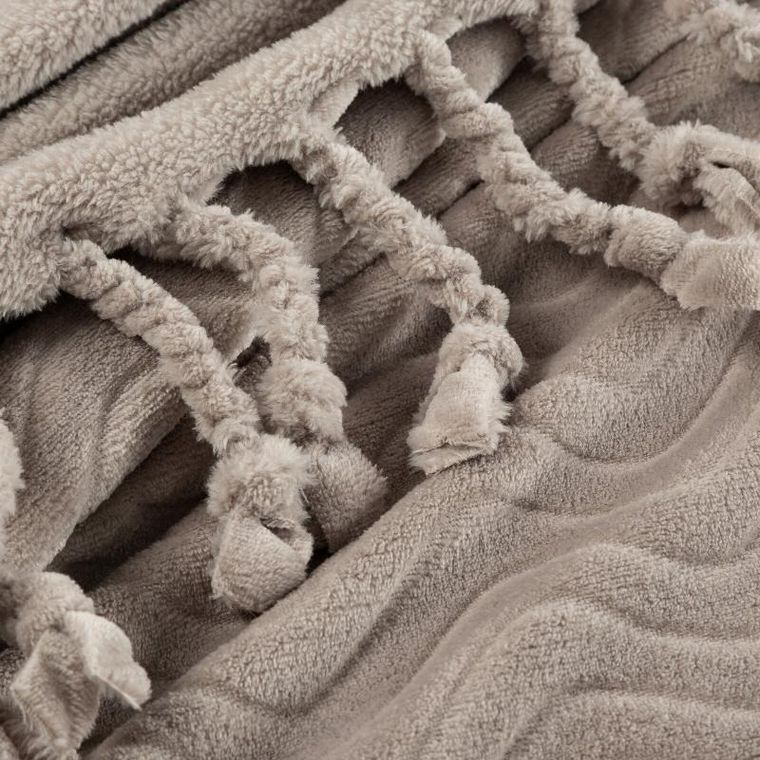 Eurofirany, koc Emma, 150-200 cm, beżowy