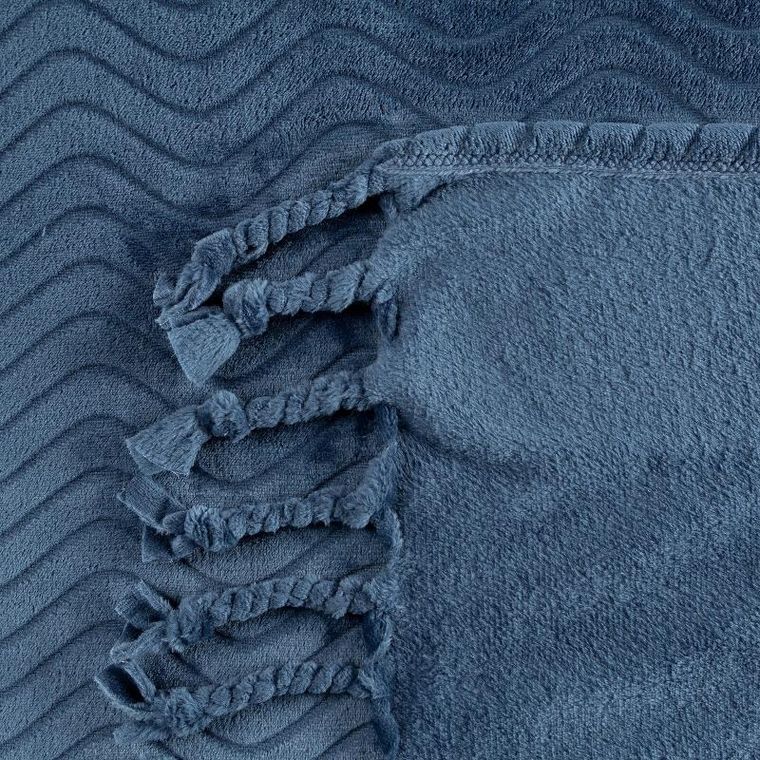 Eurofirany, koc Emma, 150-200 cm, granatowy