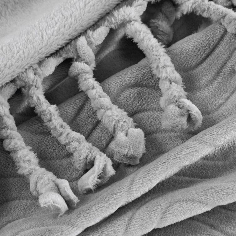 Eurofirany, koc Emma, 150-200 cm, srebrny