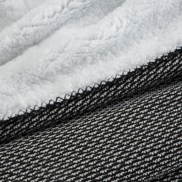 Eurofirany, koc panda, 150-200 cm, czarny