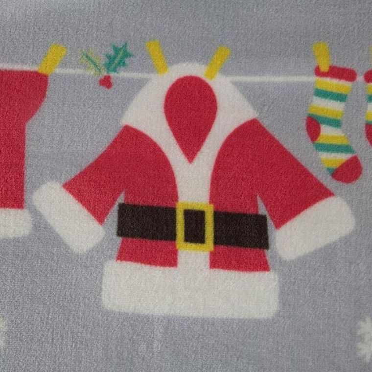 Eurofirany, koc świąteczny, 150-200 cm, szary