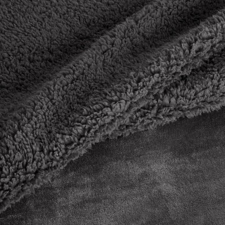 Eurofirany, koc Tedy, stalowy, 170-210 cm